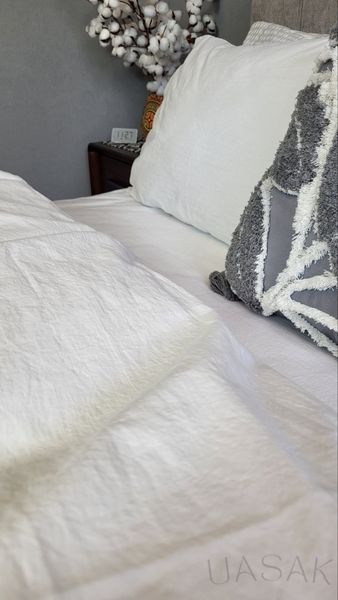 Постельное бельё Luxury Washed Cotton UASAK &mdash; White U00195 фото