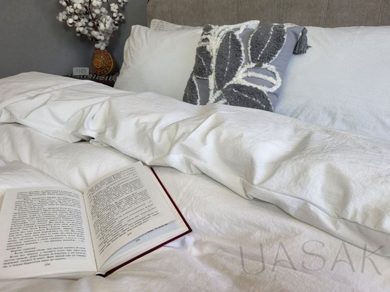 Постельное бельё Luxury Washed Cotton UASAK &mdash; White U00195 фото