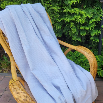 Покривало Піке Вафелька 100% бавовна UASAK &mdash; Light Gray-Lavender U0089 фото