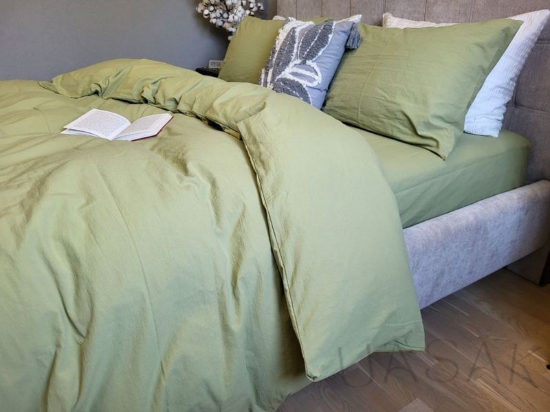 Постельное бельё Luxury Washed Cotton UASAK &mdash; Green U00196 фото