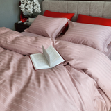 Постільна білизна Сатин преміум multi-stripe UASAK &mdash; Powder Rose U0030 фото