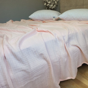 Покривало Муслінове 100% бавовна UASAK &mdash; Pink Peach U00107 фото
