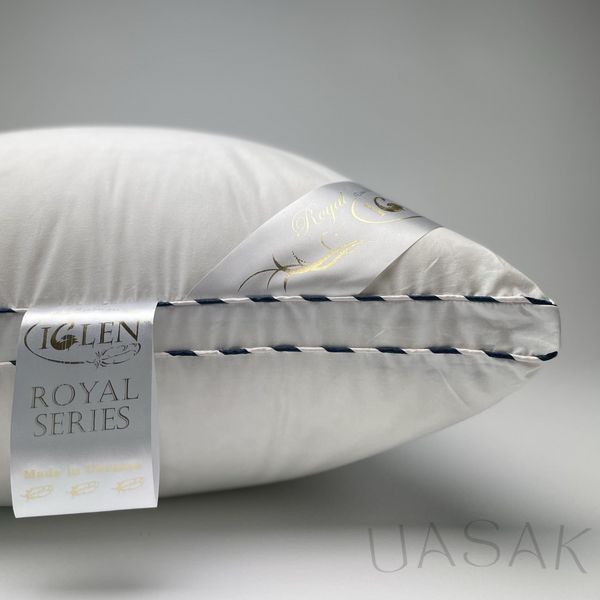 Подушка пухова Royal Series, 100% білий пух, 50x70 см, 850g 020 фото