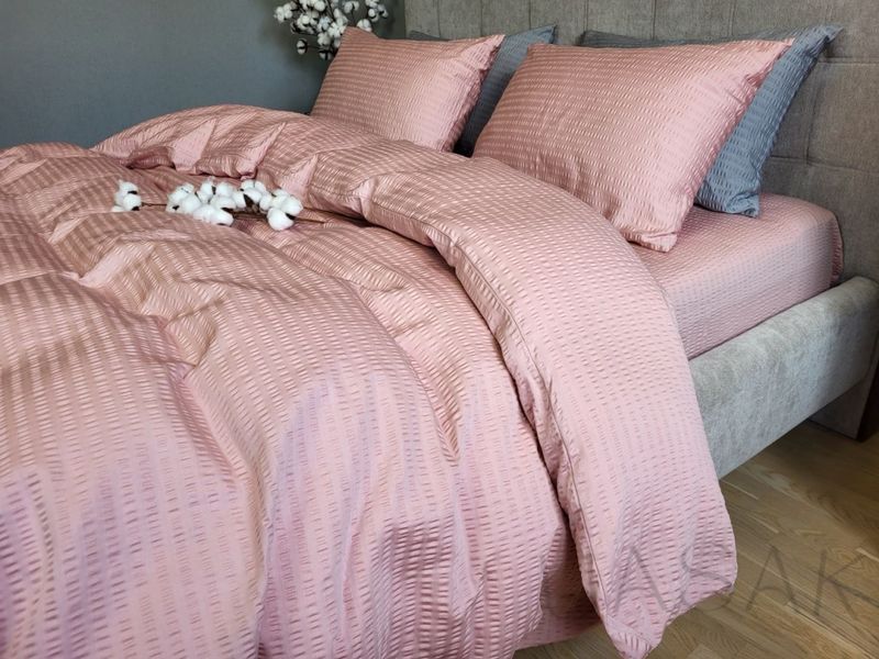 Постільна білизна Сатин преміум (жатка) UASAK &mdash; Pink U0066 фото